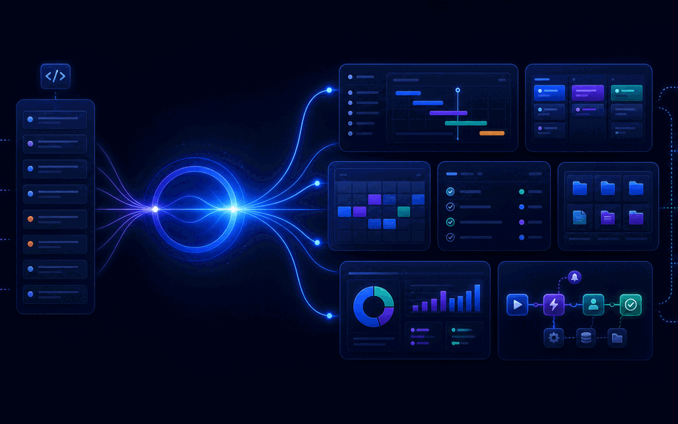 Abstract Gravitask comparison workflow for Linear alternative